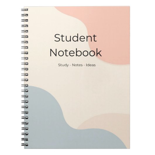 Minimalist Student Notebook Pastel Journal  Notizblock (Vorderseite)