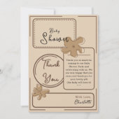 Minimalist Style Flower Baby Shower Dankeskarte (Vorderseite)