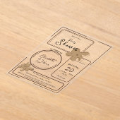 Minimalist Style Flower Notes Baby Shower Acryleinladungen (Ablage )