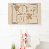 Minimalist Style Flower Notes Baby Shower Banner (InSitu)