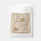 Minimalist Style Flower Notes Baby Shower Geschenktütchen (Vorderseite)