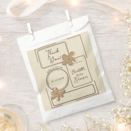 Minimalist Style Flower Notes Baby Shower Geschenktütchen