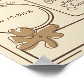 Minimalist Style Flower Notes Baby Shower Welcome Poster (Ecke)