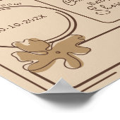 Minimalist Style Flower Notes Baby Shower Welcome Poster (Ecke)