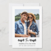Minimalist Style One Photo Save The Date Einladung (Vorderseite)