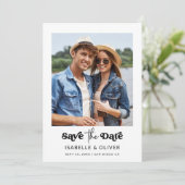 Minimalist Style One Photo Save The Date Einladung (Stehend Vorderseite)