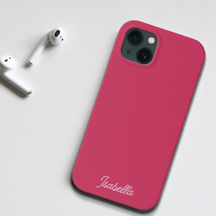Minimalist Stylish Dark Pink Purple Simple Name Case-Mate iPhone Hülle