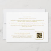 Minimalist Stylish Gold & Blue Snowflake Photo Save The Date (Rückseite)