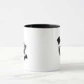Minimalist Stylish Monochrome Love You Dad Classy Tasse (Zentrum)