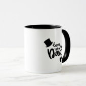 Minimalist Stylish Monochrome Love You Dad Classy Tasse (VorderseiteRechts)
