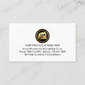 Minimalist Stylish Timber Wood Interior Decor Visitenkarte (Rückseite)