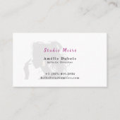 Minimalist Subtle Luxury Salon QR Code Visitenkarte (Vorderseite)