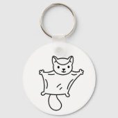Minimalist Sugar Glider Line Art Schlüsselanhänger (Vorderseite)