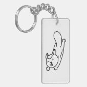 Minimalist Sugar Glider Line Art Schlüsselanhänger (Vorderseite links)