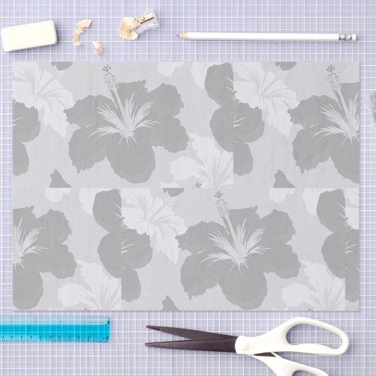 Minimalist Summer Hibiscus Seidenpapier