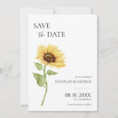 Minimalist Sunflower Photo Arch Wedding Save The Date (Vorderseite)