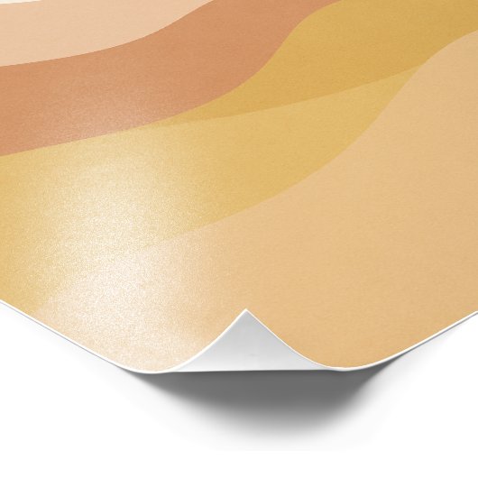 Minimalist Sunset Abstract Landscape Poster (Ecke)