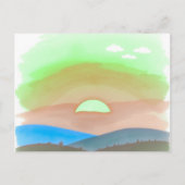 Minimalist Sunset Postcard Postkarte (Vorderseite)
