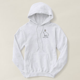 Minimalist süße Capybara mit Gänseblümchen-Tasche Hoodie