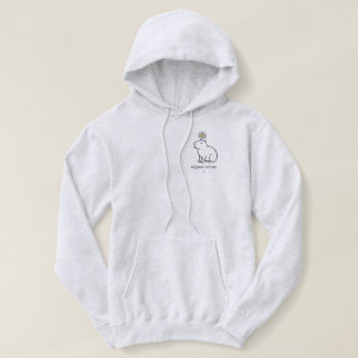 Minimalist süße Capybara mit Gänseblümchen-Tasche  Hoodie
