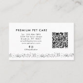 Minimalist süße Hunde Haustier QR Code Visitenkarte (Rückseite)