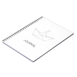 Minimalist Süßes Papierboot Benutzername Weiß Baby Notizblock