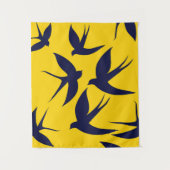 Minimalist Swallow Small (34" x 40") Tapestry Wandteppich (Vorderseite)