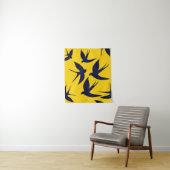 Minimalist Swallow Small (34" x 40") Tapestry Wandteppich (Beispiel)