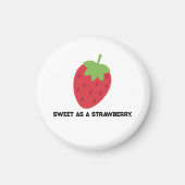 Minimalist sweet strawberry Magnet  (Vorne)