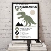 Minimalist T. Rex Bildung Poster