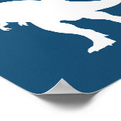 Minimalist T-Rex Dinosaur Silhouette Nursery Wall Poster (Ecke)