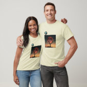 Minimalist T-Shirt Sonnenuntergangsbaum (Unisex)