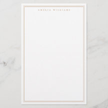 Minimalist Tan Monogram Two Border