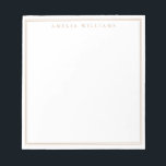 Minimalist Tan Monogram Two Border Notizblock<br><div class="desc">Create your own personalized notepads with tan elegant chic typography monogram name and two border design.</div>