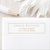 Minimalist Tan Two Border Return Address (Insitu)
