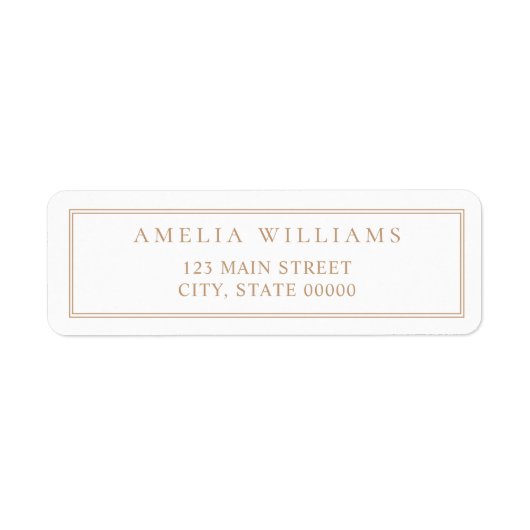 Minimalist Tan Two Border Return Address (Vorne)