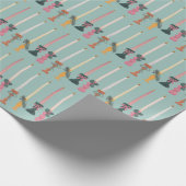 Minimalist Tapered Candles Light Blue Wrapping Pap Geschenkpapier (Ecke)