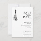 Minimalist Tassel Graduation Party Save The Date (Vorderseite)
