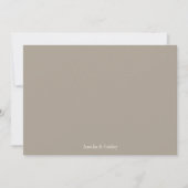 Minimalist Taupe Brown Elegant Wedding Custom Dankeskarte (Vorderseite)