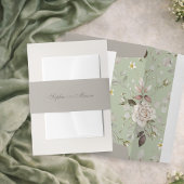 Minimalist Taupe Wedding Einladungsbanderole