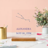 Minimalist Taurus Constellation Acrylic Sign - Per Acrylschild (Hochzeit)