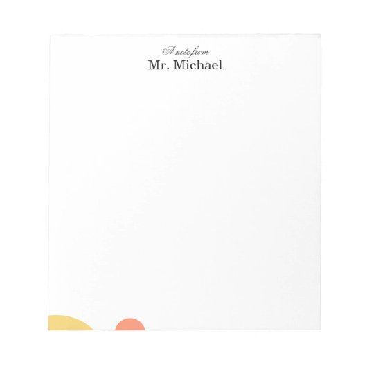 Minimalist Teacher Notepad Notizblock (Vorderseite)