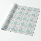  Minimalist Teal Dandelion Seed Wrapping Paper Geschenkpapier (Ungerollt)