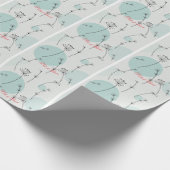  Minimalist Teal Dandelion Seed Wrapping Paper Geschenkpapier (Ecke)