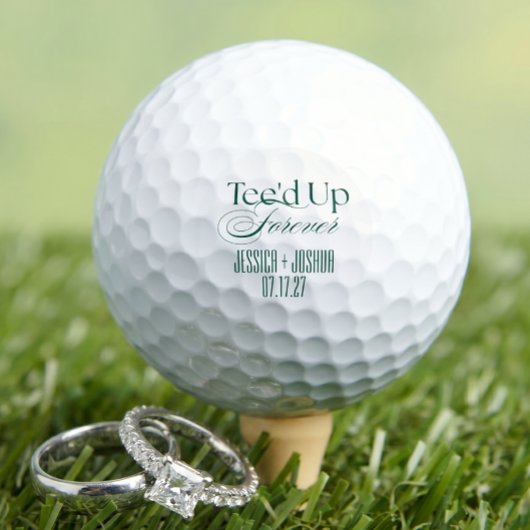 Minimalist Tee'd Up Forever Benutzerdefiniertes Ho Golfball