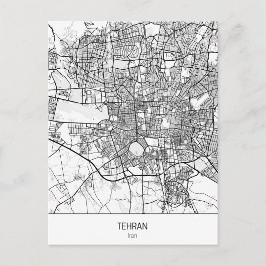 Minimalist Teheran Iran Postkarte (Vorderseite)