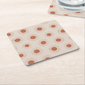 Minimalist Terracotta Abstract Boho sun pattern Rechteckiger Pappuntersetzer (angewinkelt)