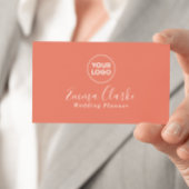 Minimalist Terracotta Scan Code Business Card Visitenkarte