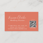 Minimalist Terracotta Scan Code Business Card Visitenkarte (Rückseite)