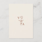 Minimalist Terracotta Wedding Details Begleitkarte (Rückseite)